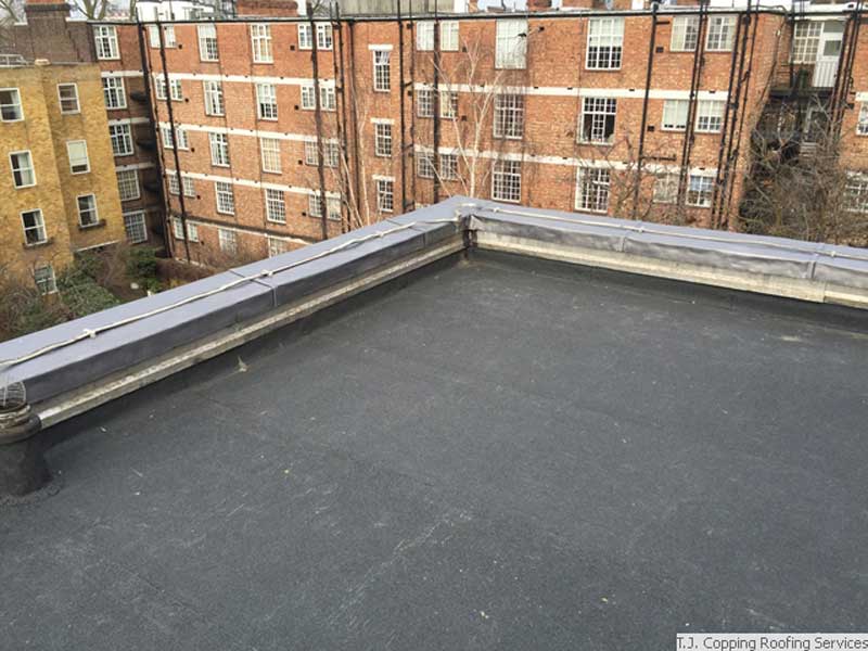 Lead roof parapet repair